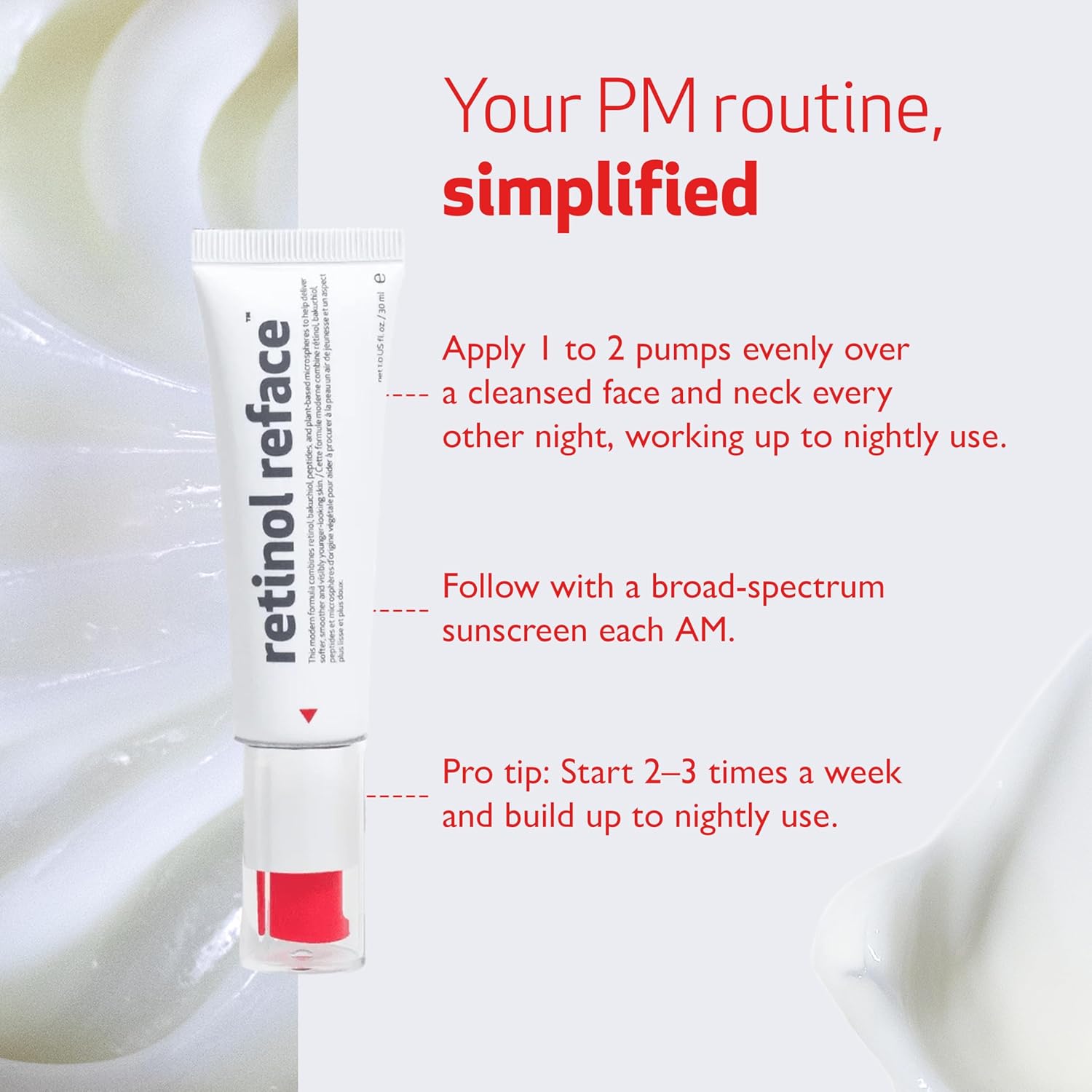 Indeed Labs Retinol Reface 3-In-1 Face Cream | With Retinol Microspheres, Bakuchiol, And Peptides | Radiance Serum For Wrinkles, Dark Spots, & Texture, (1 Fl Oz) : Beauty & Personal Care