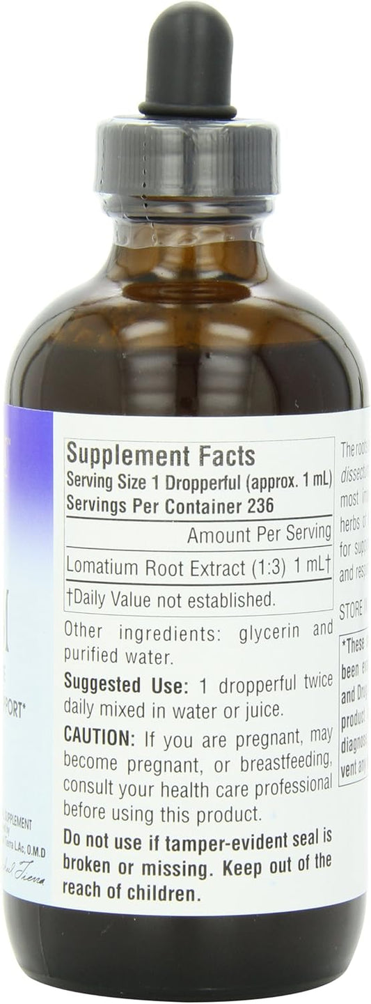 PLANETARY HERBALS Lomatium Full Spectrum Glycerite Nutritional Supplement, 8  