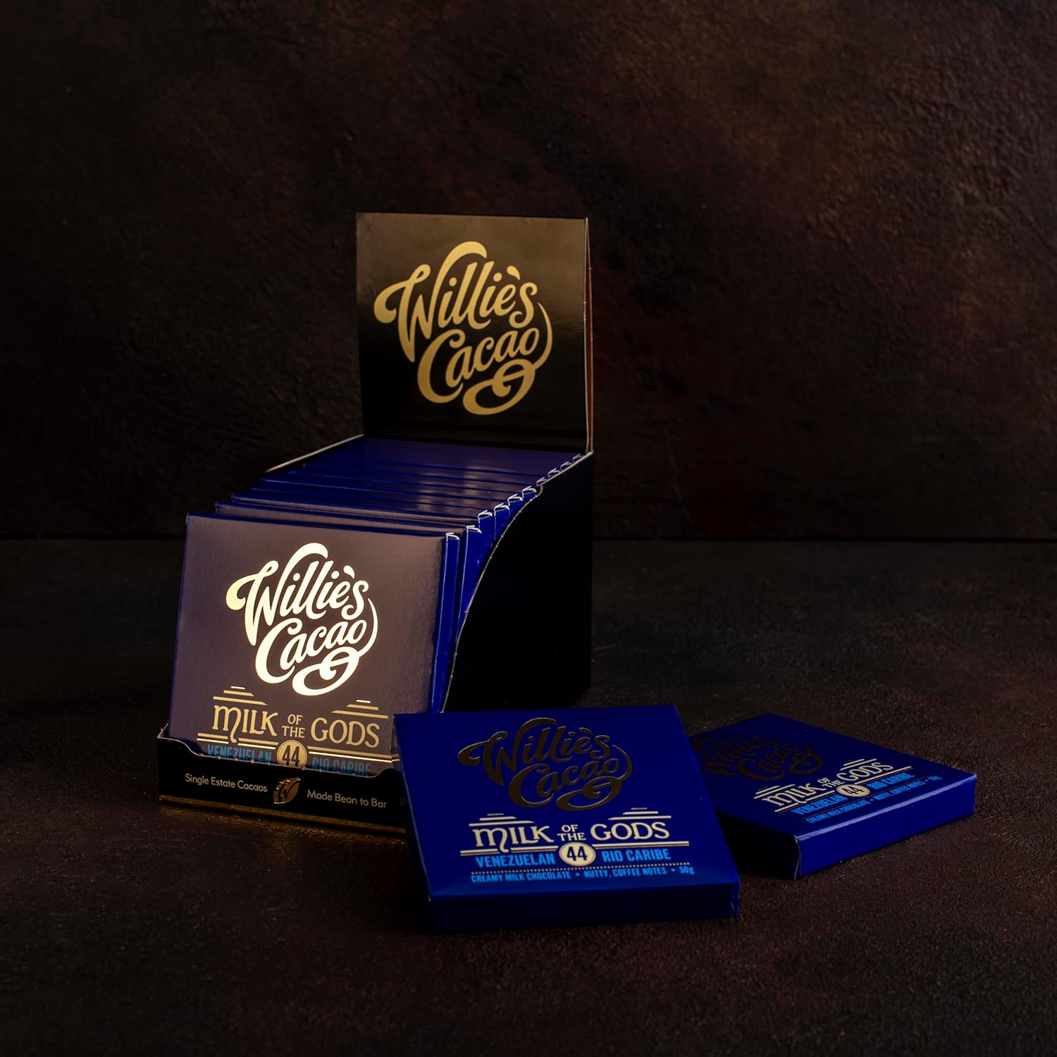 Willie's Cacao Milk of the Gods, 44% Milk Chocolate bar - Rich Nutty Notes - 50g x 12 - Artisan chocolate - Bean to bar : Amazon.co.uk: Grocery
