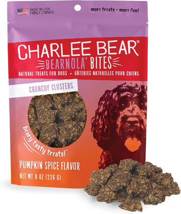 Charlee Bear Bearnola Bites Dog Treats, Pumpkin Spice Flavor, 8Oz