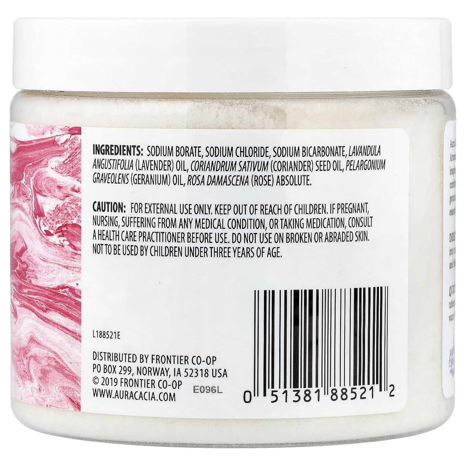 Aura Cacia Aromatherapy Mineral Bath, Comforting Geranium, 16 Ounce Jar