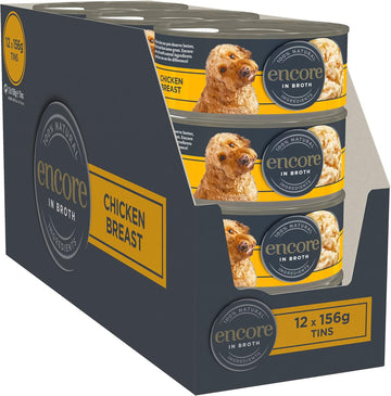 Encore 100% Natural Wet Dog Food Tin, Chicken Breast with Rice Tin 156g, Pack of 12?ENC5001