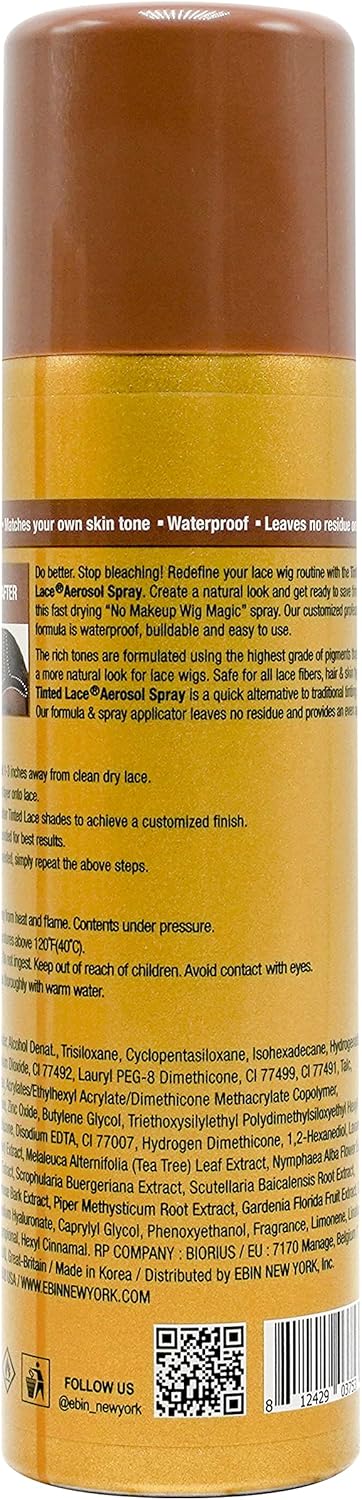Ebin Tinted Lace Dark Brown Aerosol Spray 150Ml
