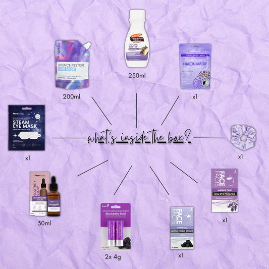Relax & Unwind Self Care Gift Set – Skincare & Spa Kit With Face Masks, Face Serum, Cocoa Butter Lotion, Hair Mask, Eye Patches & Lip Balm – Soothe, Renew & Hydrate - Pamper Gift For Teens & Women