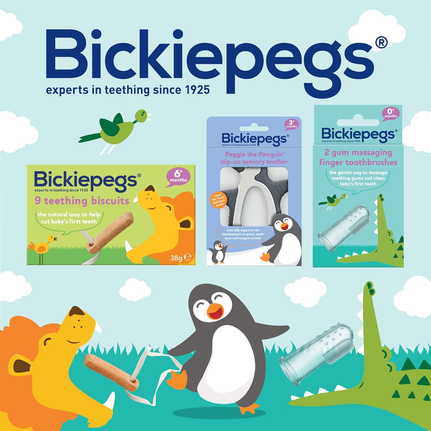 Bickiepegs Bickiepegs Natural Teething Biscuits For Children 38g(Pack of 12)