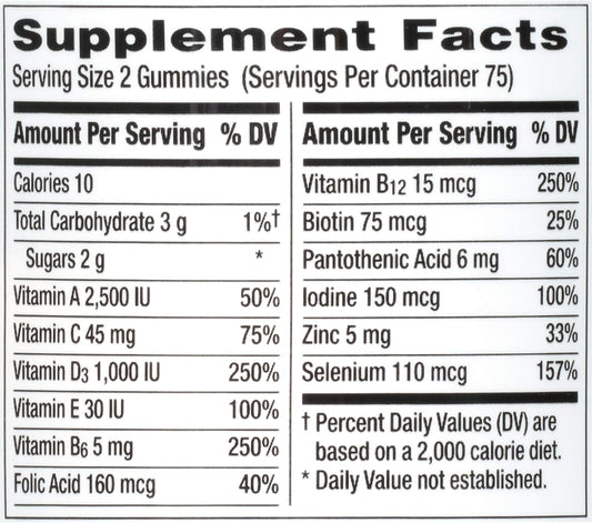 Centrum MultiGummies Men (150 Count, Natural Cherry, Berry, Apple avor) Multivitamin/Multimineral Supplement Gummies