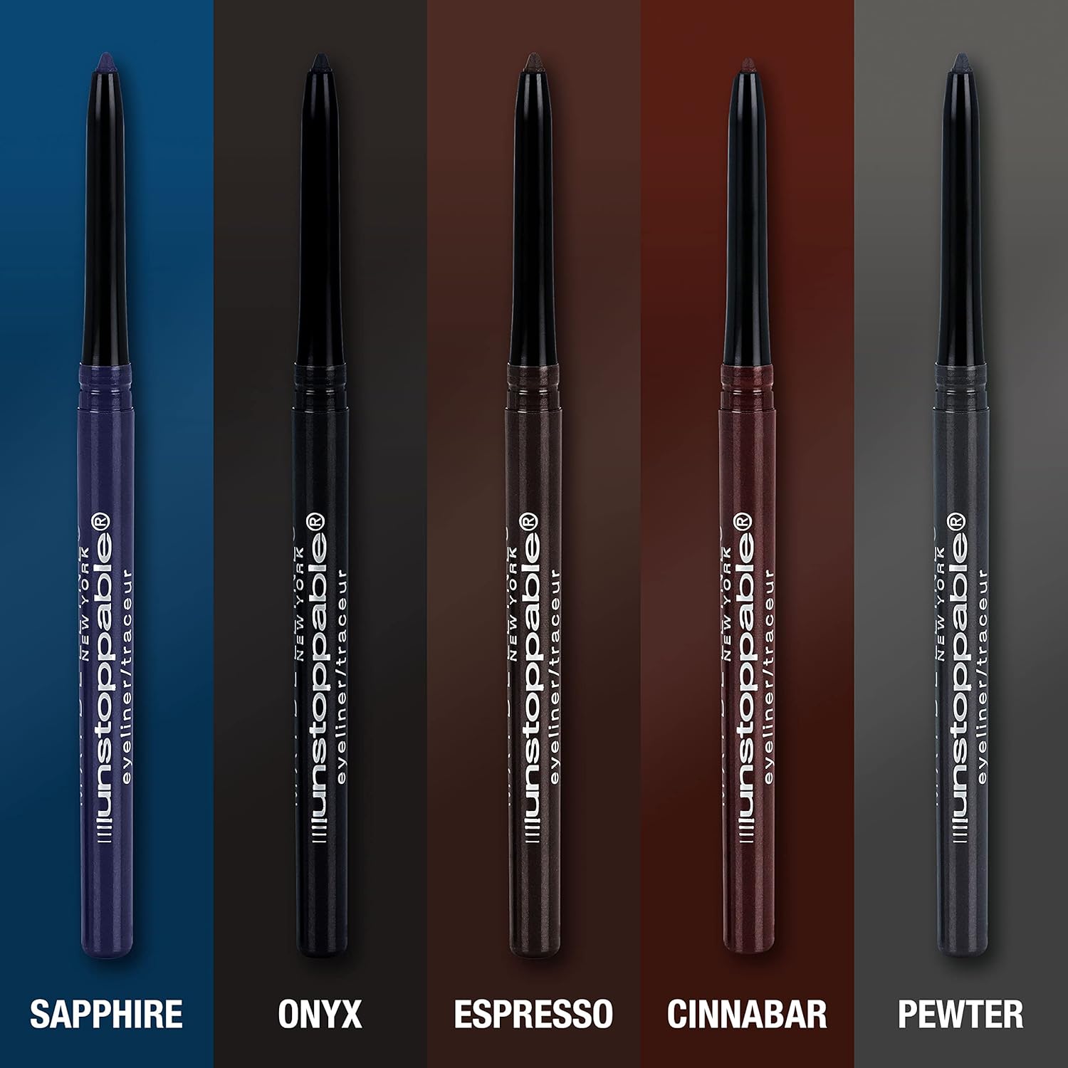 Maybelline Unstoppable Waterproof Mechanical Brown Eyeliner, Cinnabar, 1 Count : Beauty & Personal Care