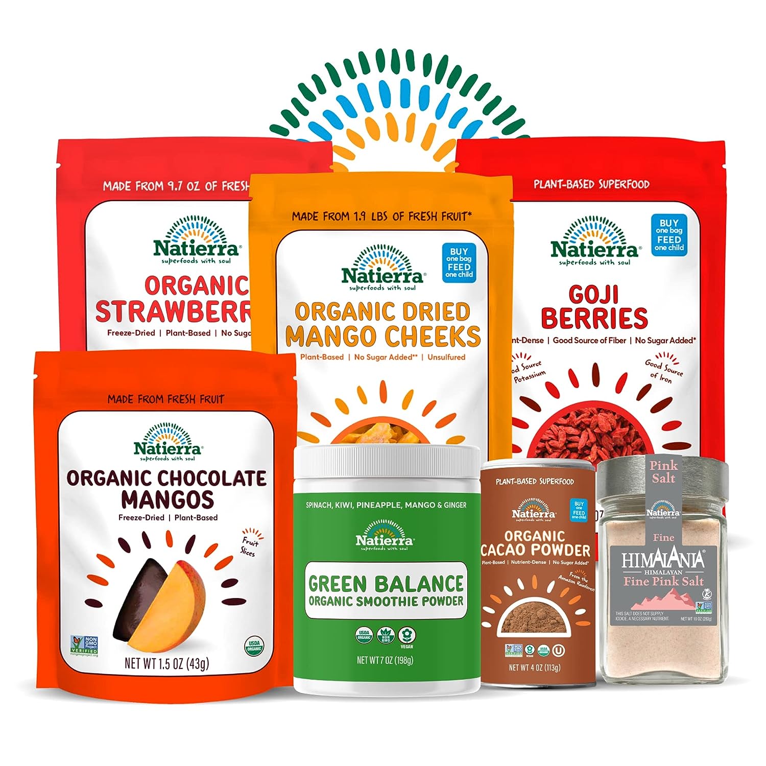 NATIERRA Strawberry Organic Smoothie Powder | USDA Organic, Vegan & Non-GMO | 7 oz Jar : Grocery & Gourmet Food