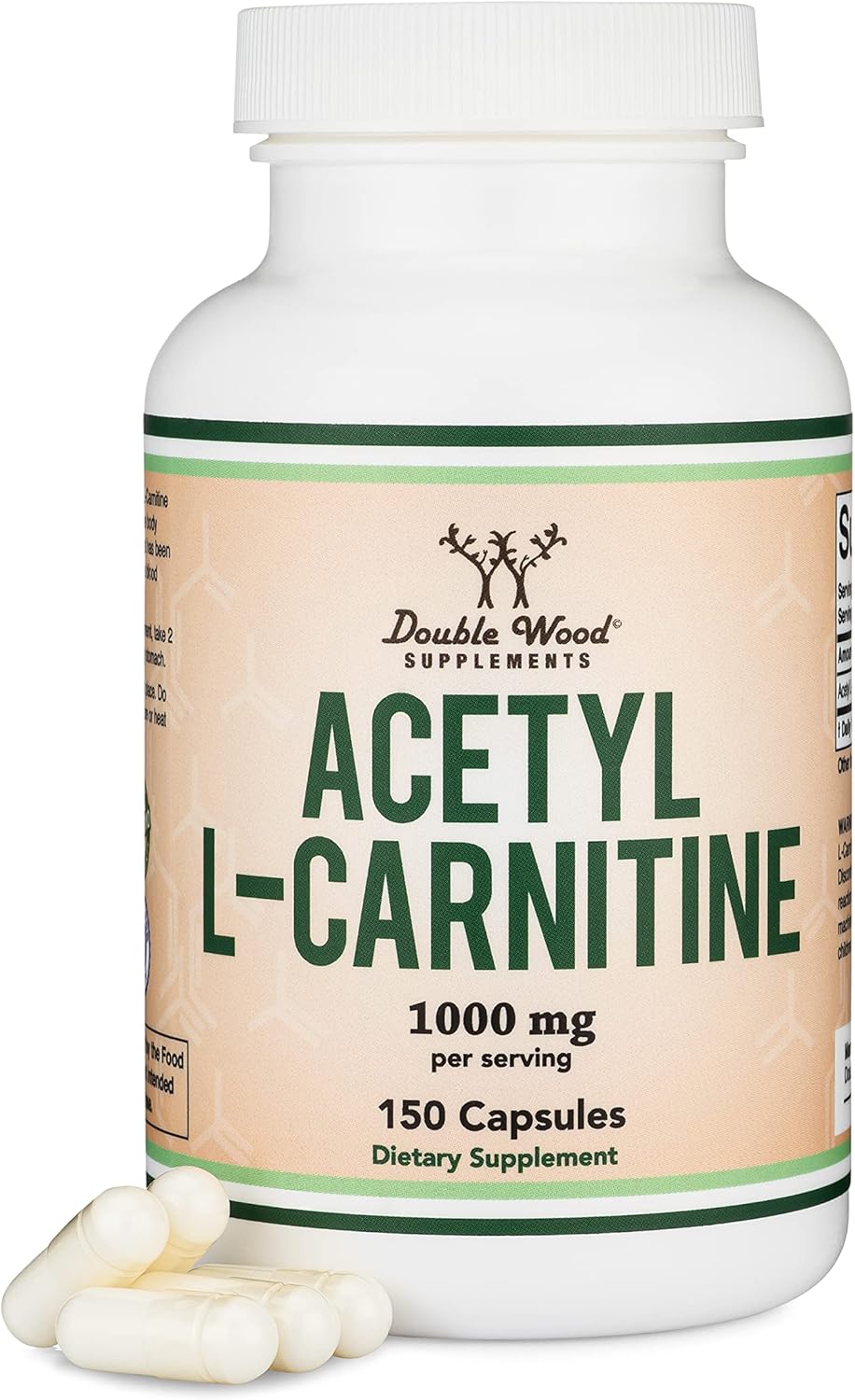 Acetyl L-Carnitine 1,000Mg Per Serving, 150 Capsules (Alcar For Brain Function Support, Memory, Attention, And Stamina) Acetyl L Carnitine That Is Third Party Tested By Double Wood