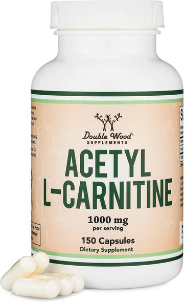 Acetyl L-Carnitine 1,000Mg Per Serving, 150 Capsules (Alcar For Brain Function Support, Memory, Attention, And Stamina) Acetyl L Carnitine That Is Third Party Tested By Double Wood