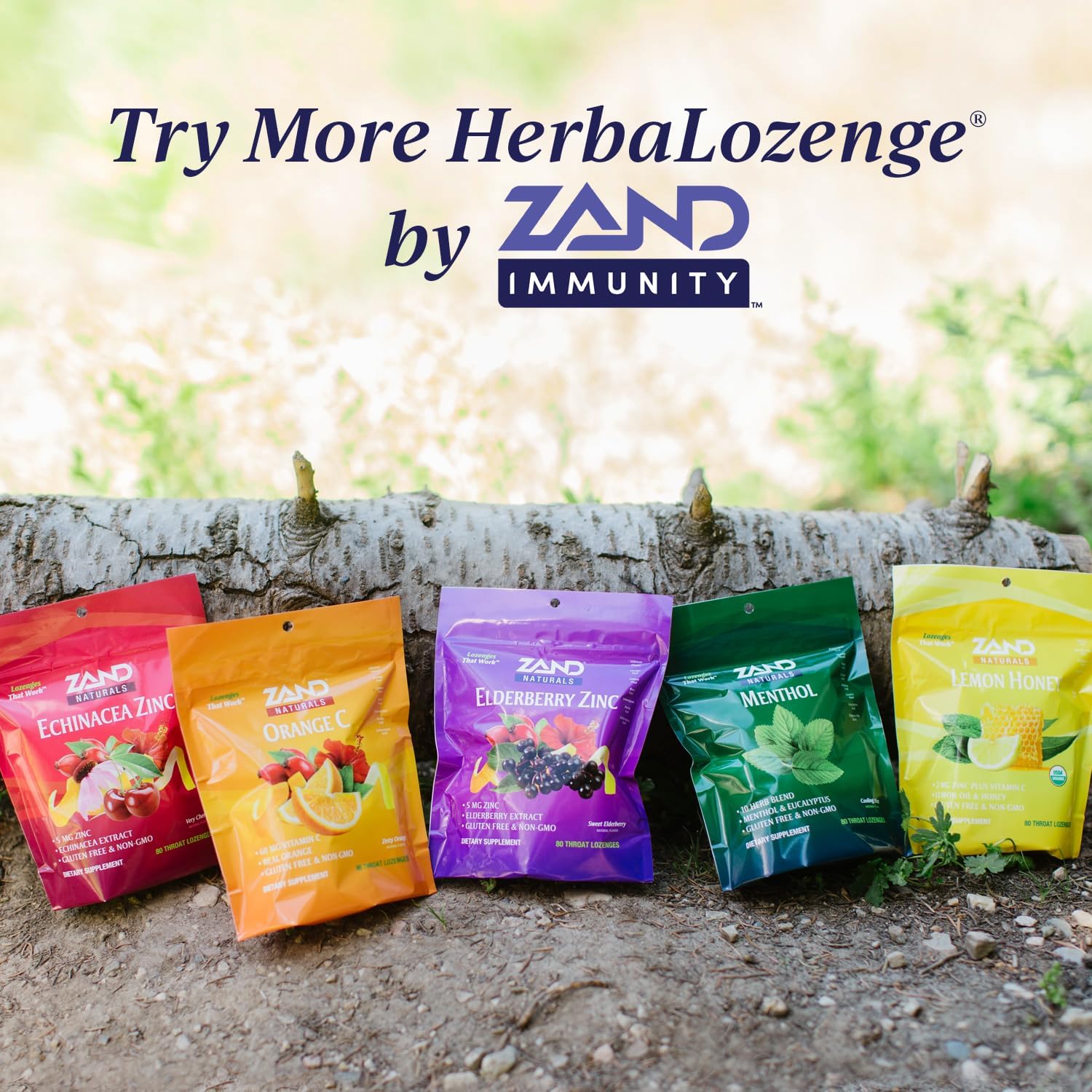 ZAND Immunity Green Tea HerbaLozenge | Throat Drops w/Echinacea & Eucalyptus | No Corn Syrup (12 Bags, 15 Lozenges) : Health & Household