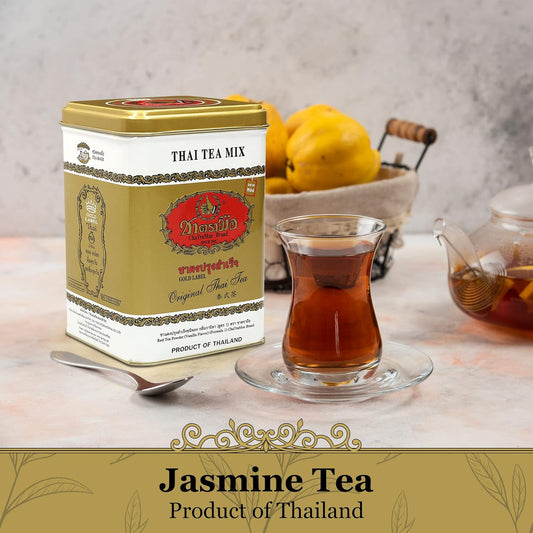 Number One Original Thai Tea Bags Extra Gold For Iced Tea, Milk Tea Or Boba Tea Beverages With Stronger, Bolder Taste, Restaurant-Favored Traditional Brand From Thailand (0.09Oz X 50 Tea Bags)