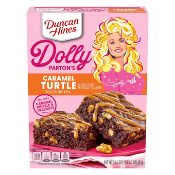 Duncan Hines Dolly Parton'S Caramel Turtle Flavored Brownie Mix, 16.7 Oz