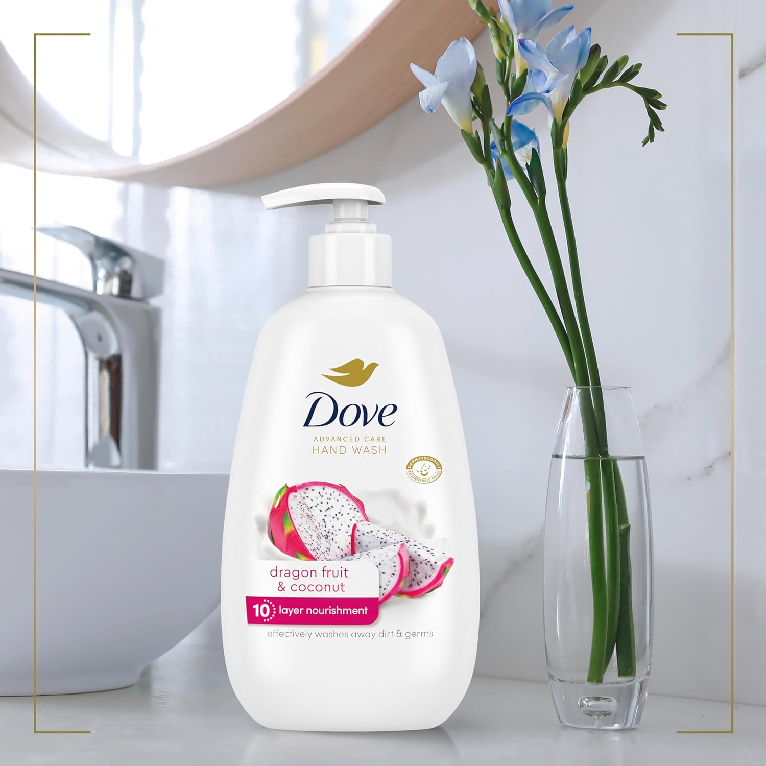 Dove Advanced Care Hand Wash 4 Count For Effectively Washing Away Dirt & Germs, Dragonfruit & Coconut With 10-Layer Nourishment : Beauty & Personal Care