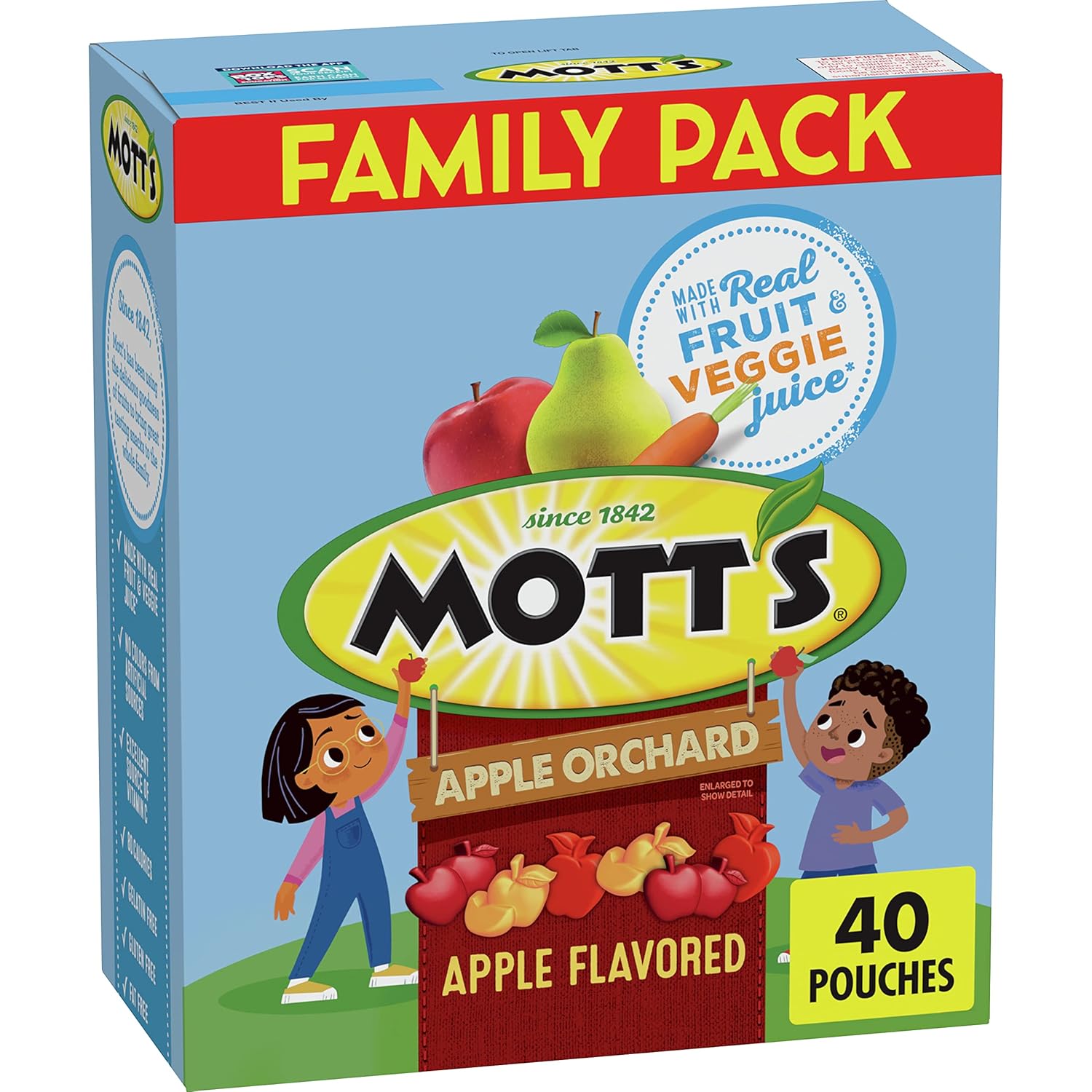 Mott'S Fruit Flavored Snacks, Apple Orchard, Gluten Free, 40 Ct