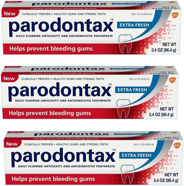 Parodontax Extra Fresh Toothpaste For Bleeding Gums, 3.4 Oz (Pack Of3)