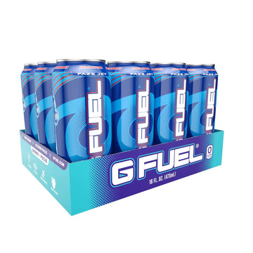 G Fuel Faze Jev Energy Drink, Sugar Free, Healthy Drinks, Zero Calorie, 300 Mg Caffeine Per Carbonated Can, Gummy Fish Flavor, Focus Amino, Vitamin + Antioxidants Blend - 12 Pack