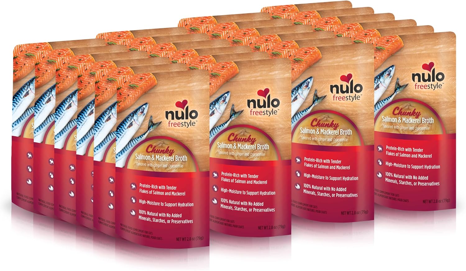 Nulo Freestyle Cat & Kitten Wet Cat Food Broth, Premium All Natural Grain-Free Cat Food Topper With No Added Minerals Or Preservatives And High Animal-Based Protein (Pack Of 24)