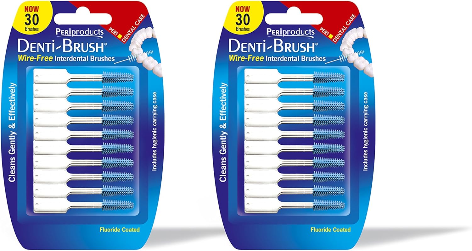 Denti-Brush 30 Wire-Free Interdental Brushes (Pack Of 2)