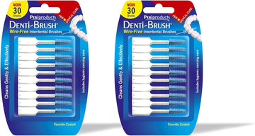 Denti-Brush 30 Wire-Free Interdental Brushes (Pack Of 2)