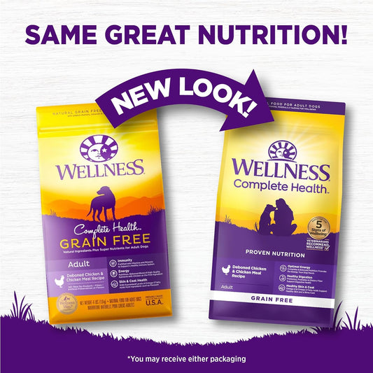 Wellness Complete Health Grain Free Adult Dry Dog Food, Chicken & Chicken Meal Recipe, 22 Pound Bag