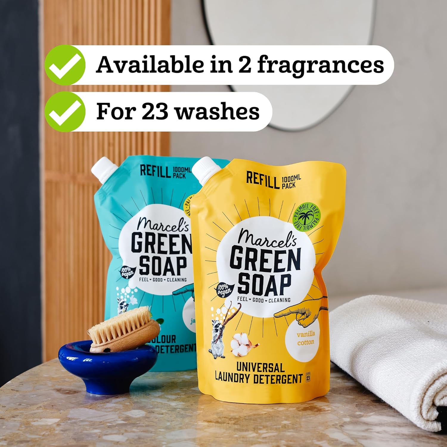 Marcel’s Green Soap Universal Washing Liquid Refill Vanilla & Cotton – Laundry Detergent Refill – Vegan – Palm-oil free - For 23 Washes – 1 Liter : Amazon.co.uk: Health & Personal Care