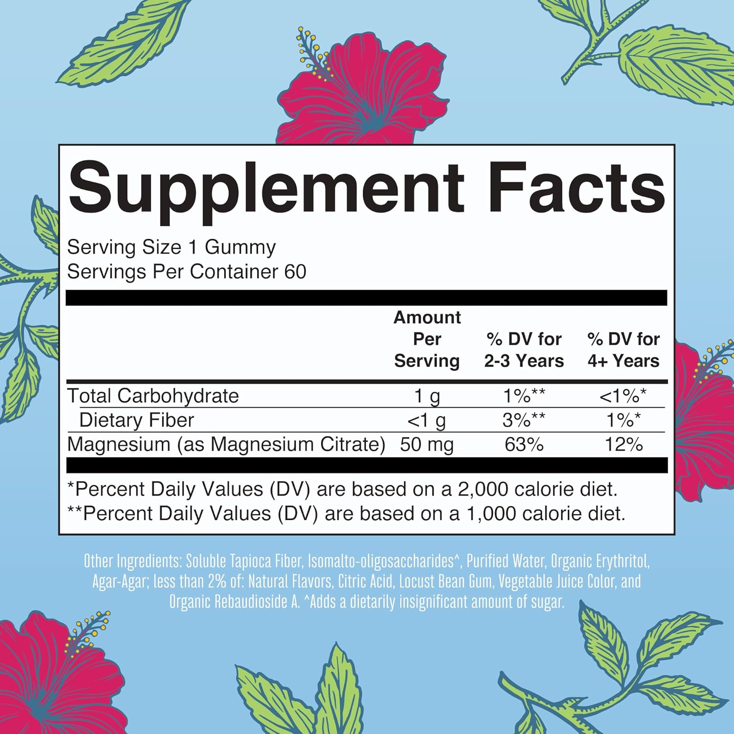 MaryRuth Organics Kids Magnesium Citrate Gummies by MaryRuth's | 2 Month Supply | Sugar-Free | Calm Magnesium Gummies for Kids 2+ | Bone Health | Calcium Absorption | Vegan | 60 Count : Health & Household