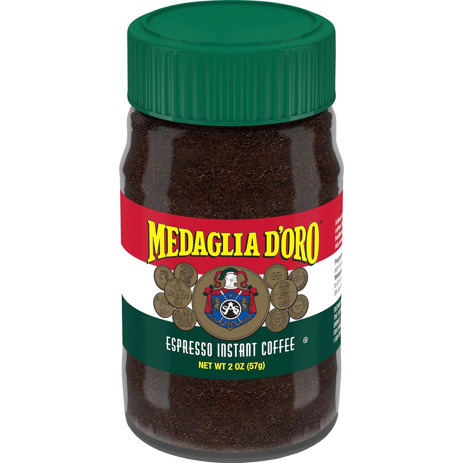 Medaglia D'Oro Espresso Style Instant Coffee, 2 Ounces (Pack of 12)