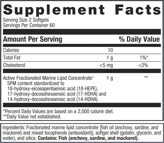 Metagenics Spm Active - Specialized Pro Resolving Mediators For Joint Comfort, Tissue Health & Minor Discomfort Relief* - Non-Gmo - Gluten Free - 120 Softgels