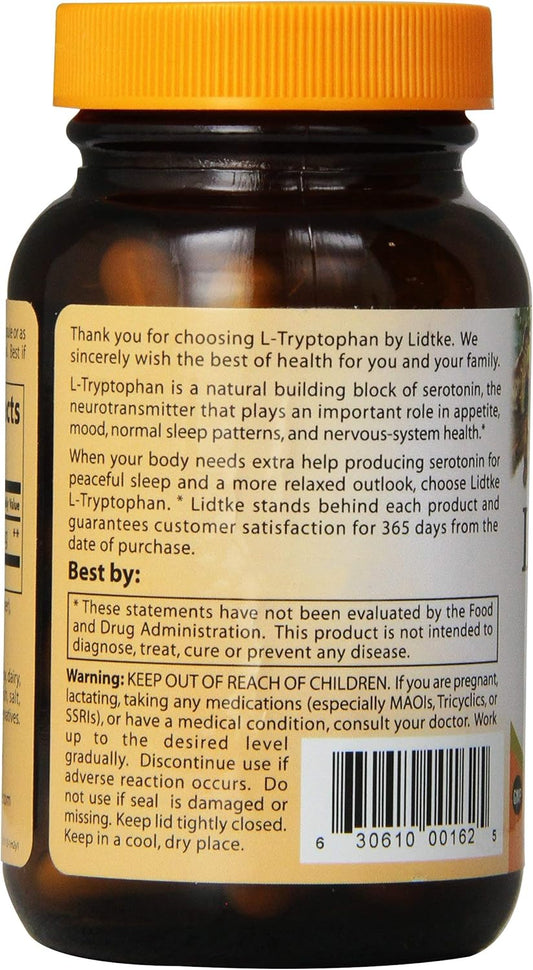 Lidtke Technologies L-Tryptophan Capsules, 60 Count