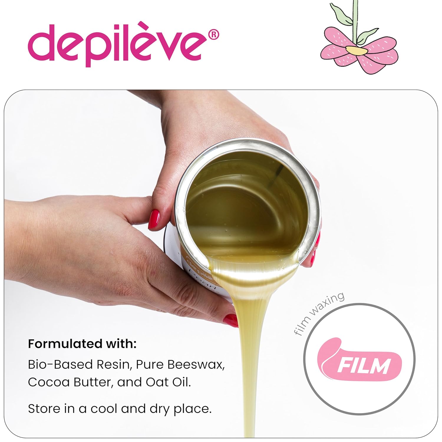 Depileve Hair Removal Wax - Intimate Extra Film Wax For Brazilian And Hollywood Wax - Moisturizing And Soothing For Delicate, Sensitive Skin - 14 Oz : Hair Waxing Kits : Beauty & Personal Care