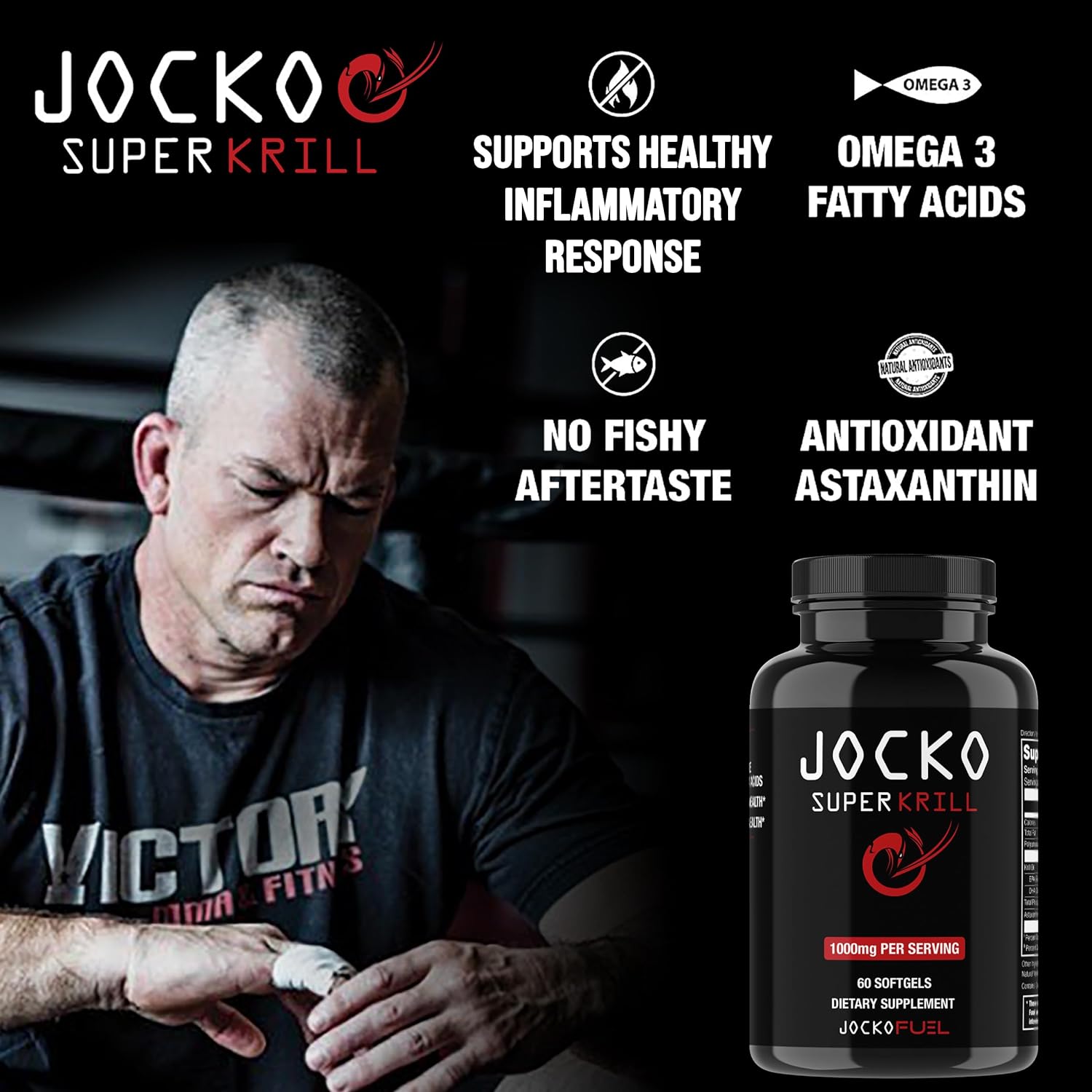 Jocko Fuel Cold War and Omega 3 Krill Oil Supplement Bundle : Health & Household