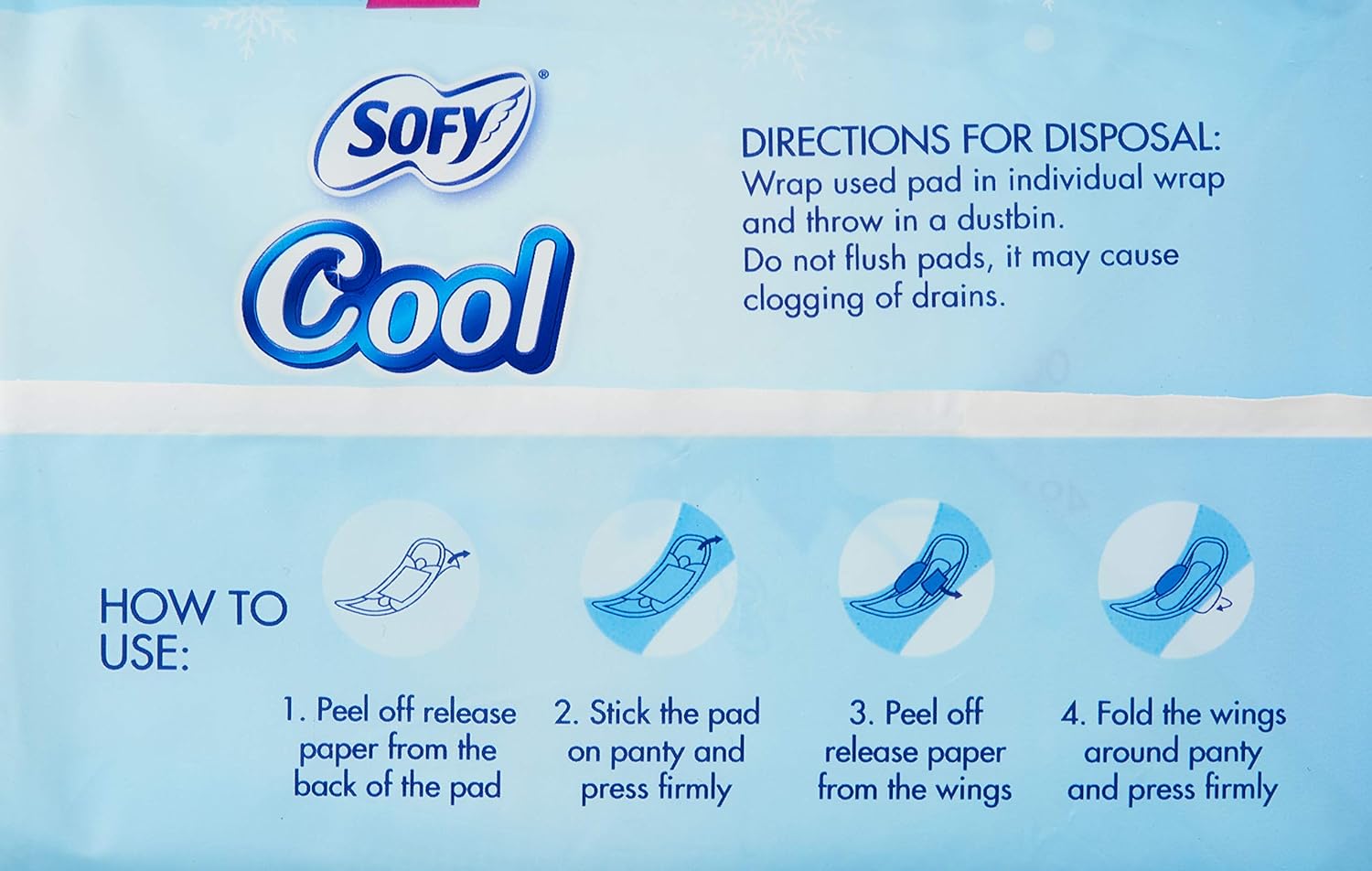 Sofy Cool Extra Long Sanitary Napkins - 30 Pads (290mm) : Health & Household