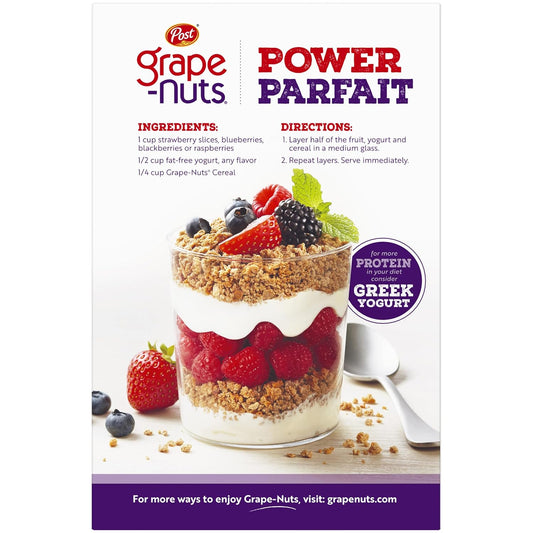 Grape Nuts Original Breakfast Cereal, Crunchy Whole Grain Wheat and Barley Cereal, Non-GMO Project Verified, 29 OZ Box (Pack of 10)