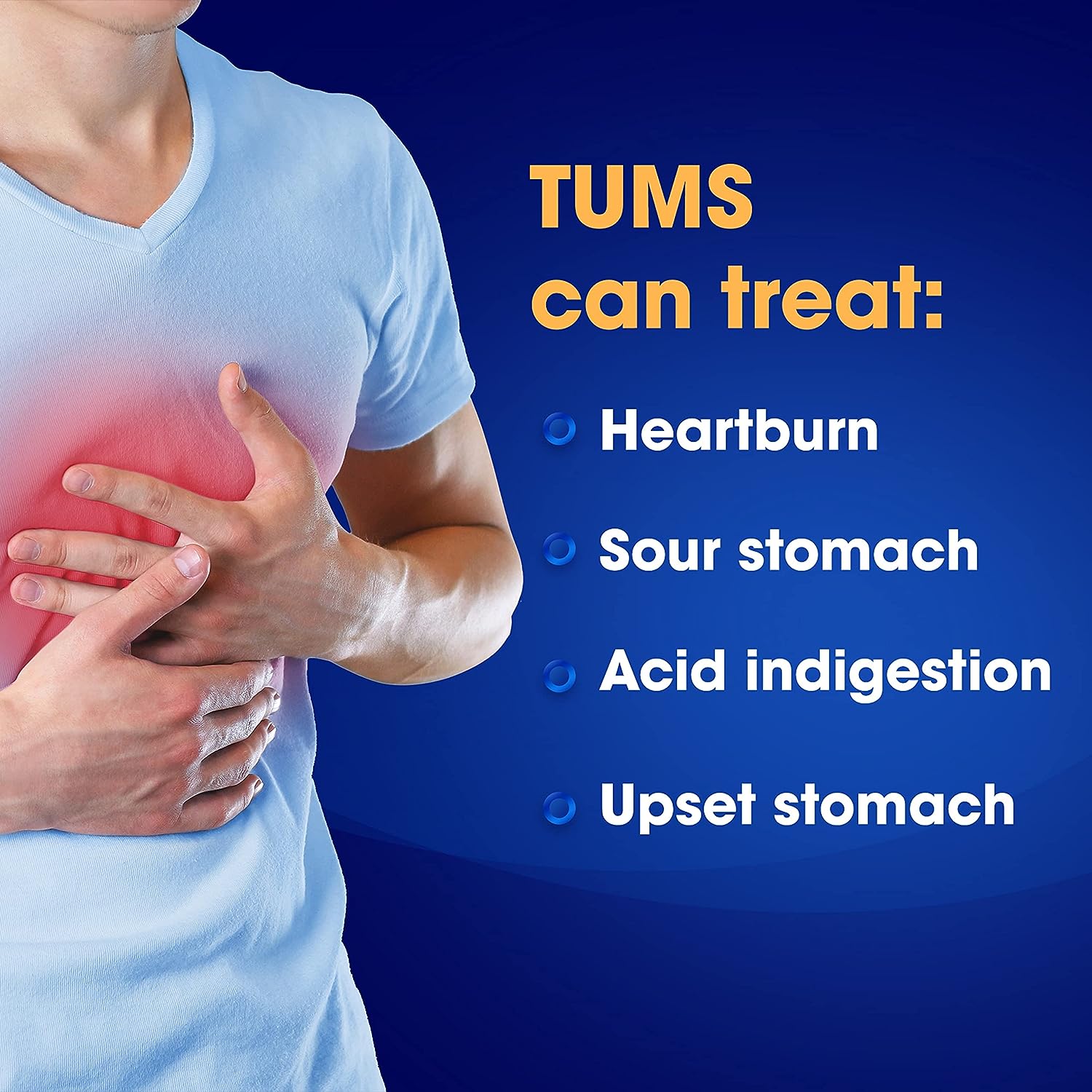 TUMS Smoothies Extra Strength Antacid Chewable Tablets for Heartburn Relief, Assorted Fruit - 60 Count (Pack of 1) : Health & Household