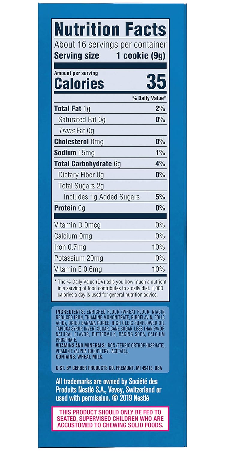Gerber Graduates Banana Cookies 5 Oz,for Todder : Baby