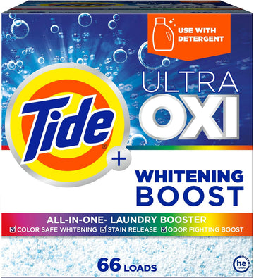 Tide Ultra Oxi Whitening Boost, All In One Laundry Booster, Color Safe Whitening, Stain And Odor Fighter, 66 Loads, 57 Oz