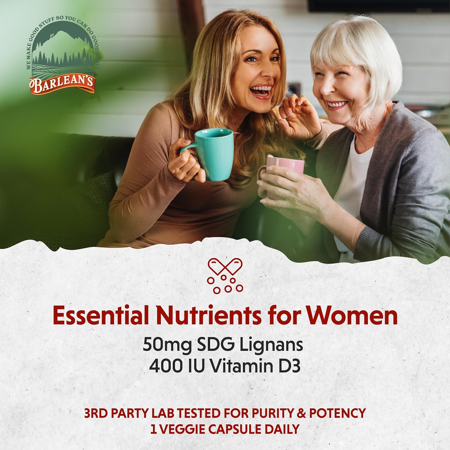 Brevail Plant Lignan Extract Capsules, Proactive Breast Health Supplement with 50 mg SDG Lignans from Flax Seed Hulls for Healthy Estrogen Balance & PMS Mood Support Pills, 30 Count : Health & Household