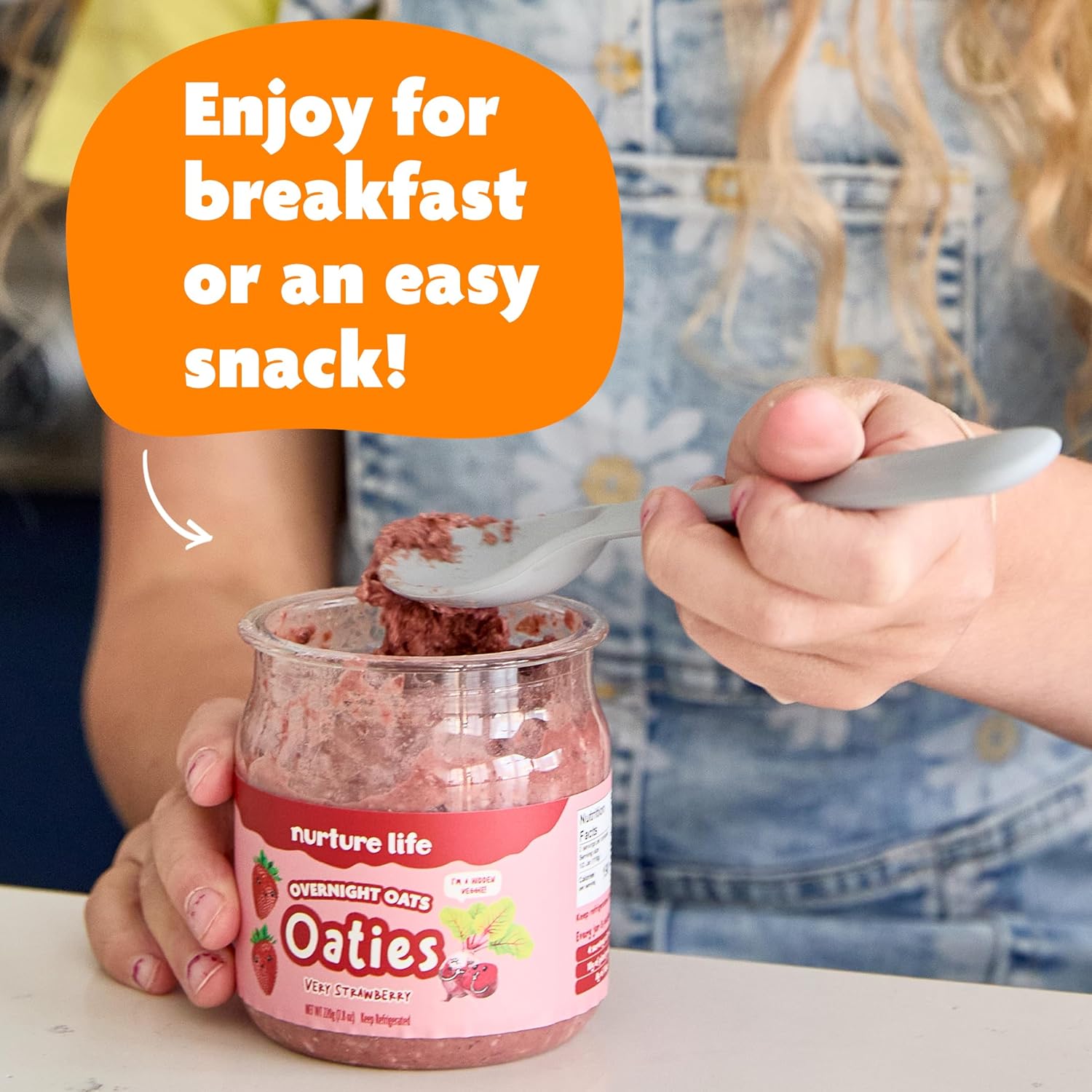 Nurture Life Overnight Oats, Blueberry Bliss, Healthy Snacks For Kids, Nutritious Breakfast For Children W/Real Fruit & Hidden Veggies, No Added Sugar, Ready To Eat Meals For Toddlers & Kids, 4 Pack