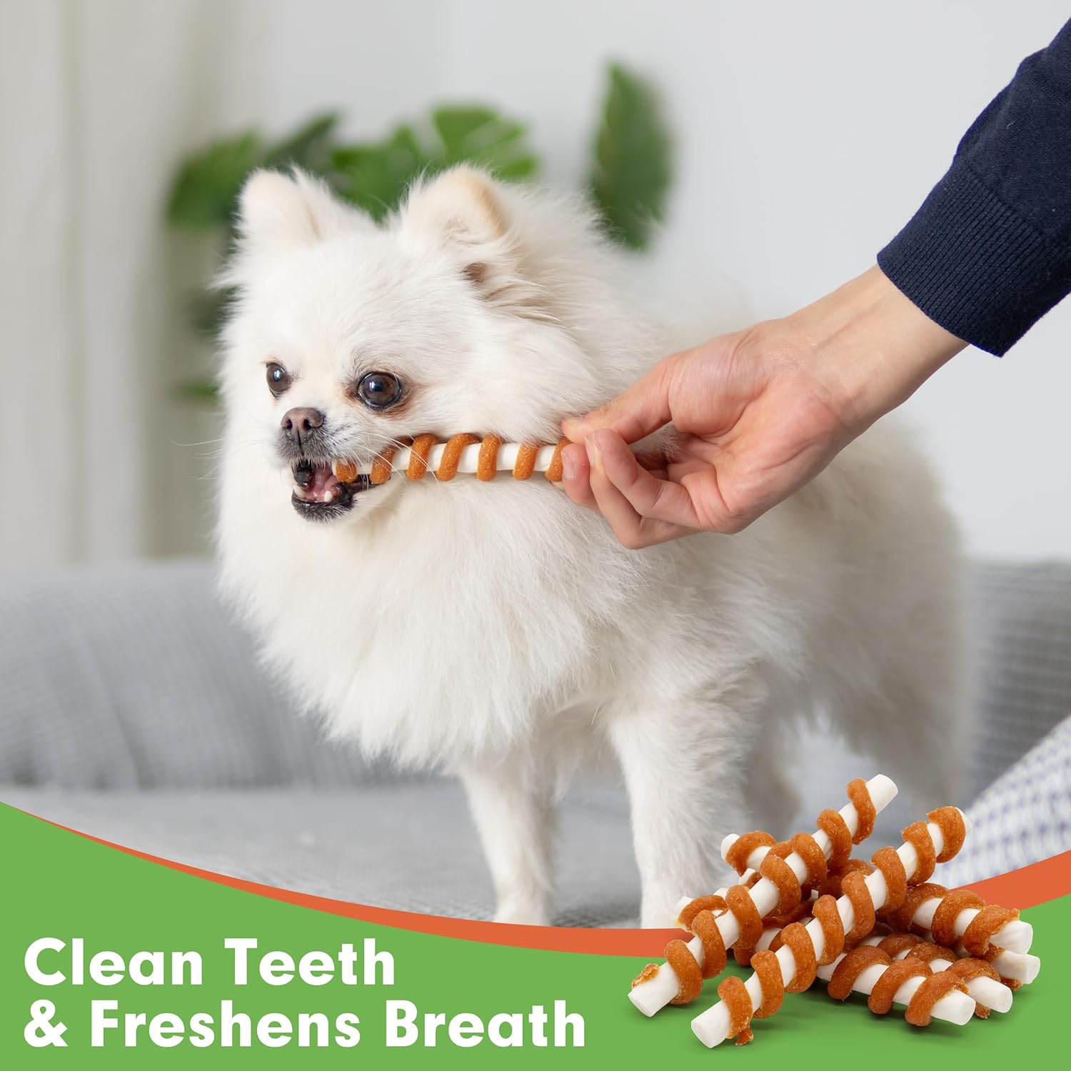 MON2SUN Dog Treats, 5 Inch Chicken Wrapped Rawhide Sticks, Dog Rawhide Twist for Small Dogs, Promotes Dental Health Dog Chew, 20oz (25 Count-Pack of 1) : Pet Supplies