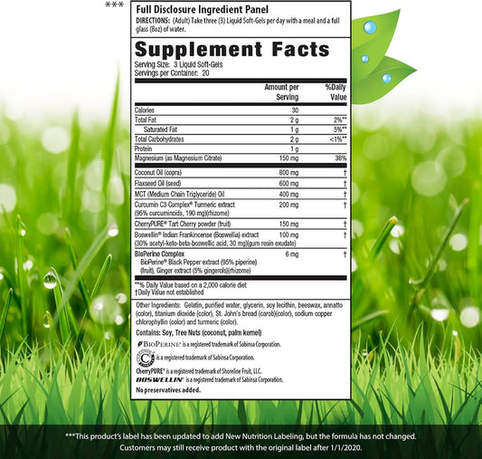 Irwin Naturals Turmeric + Joint Recovery Post-Workout Recovery With Boswellia & Magnesium - 60 Liquid Softgels
