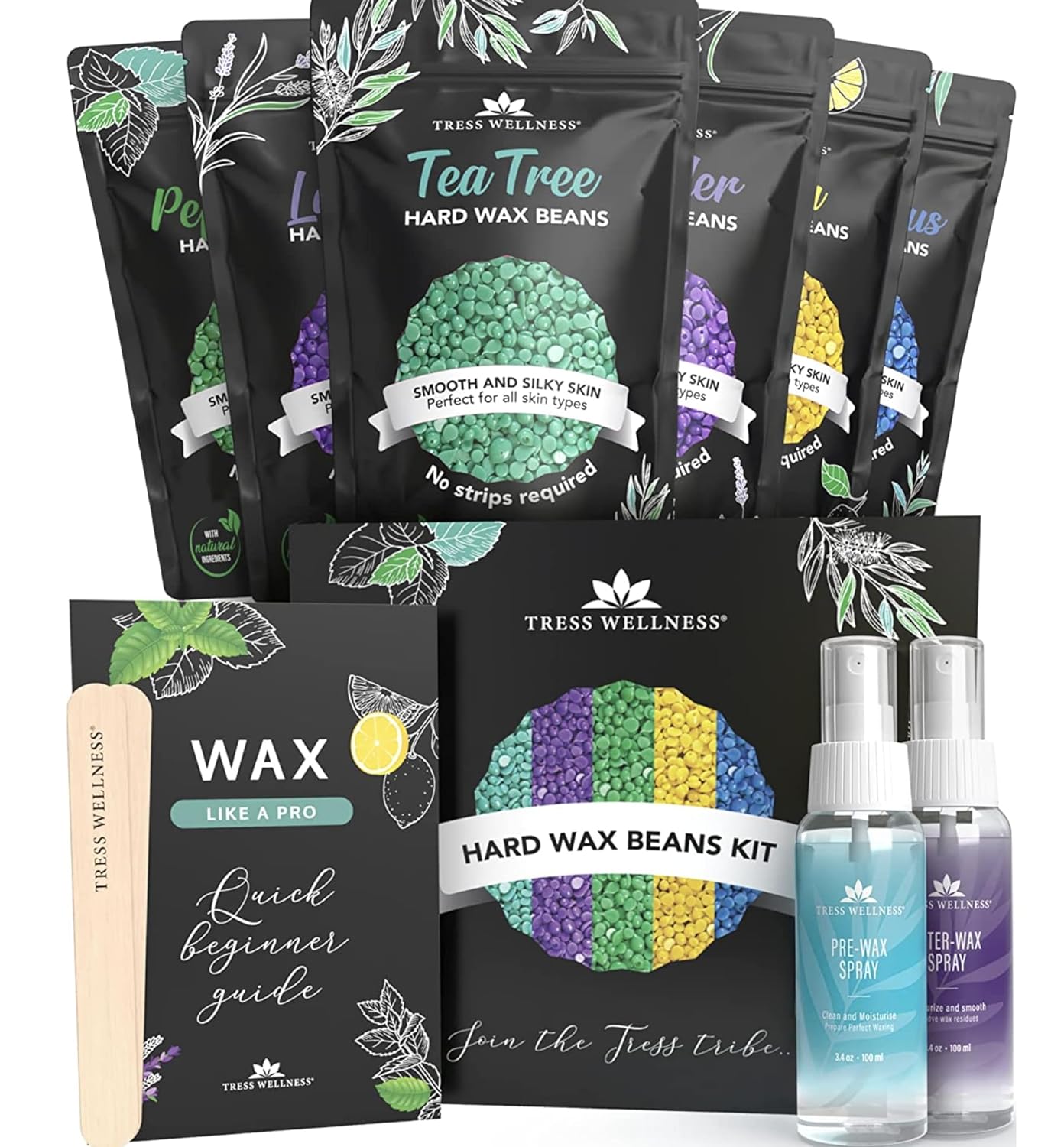 Tress Wellness Hard wax beads - For sensitive skin - Variety 1.3lb