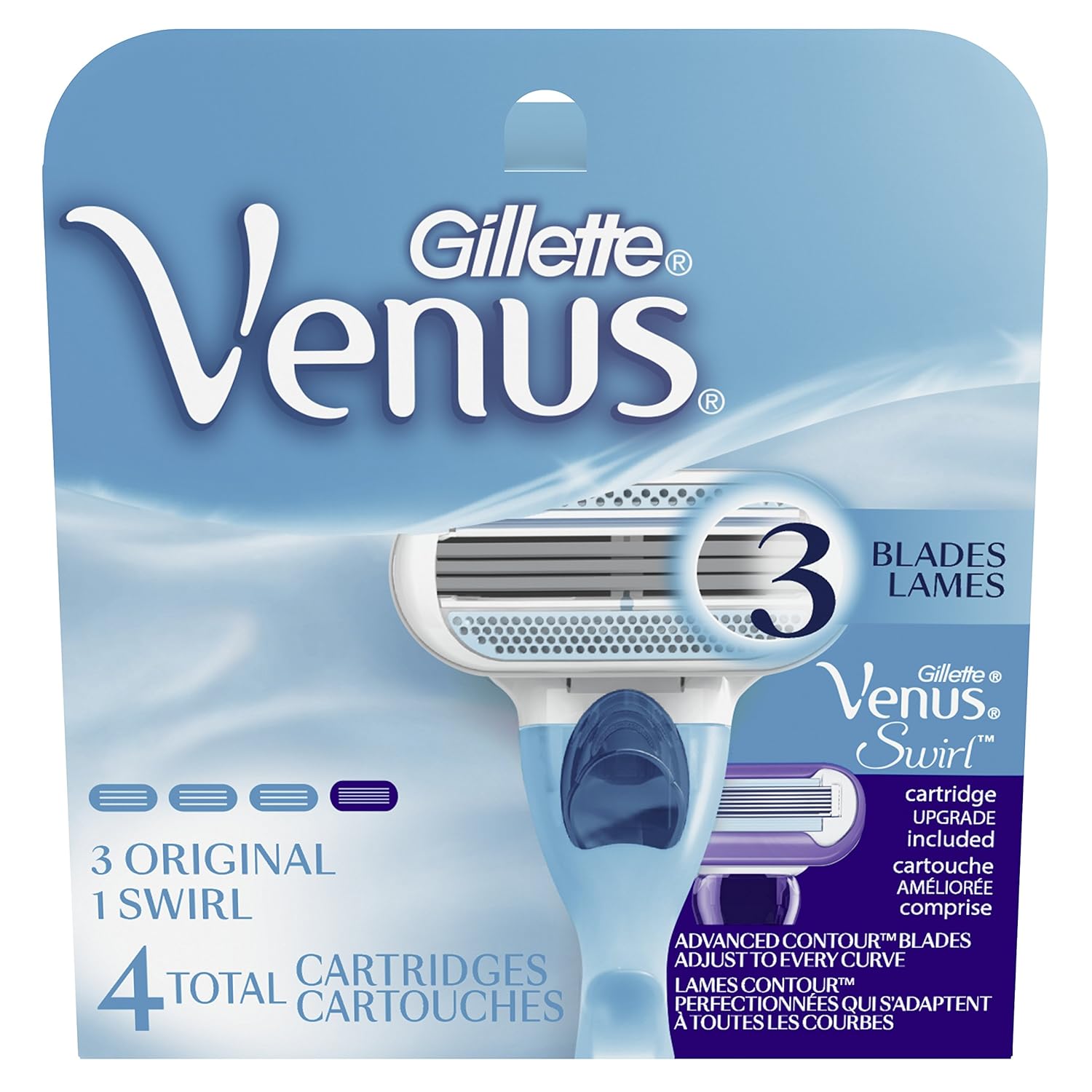 Gillette Venus Original + Gillette Venus Swirl Women'S Razor Blades - 4 Refills