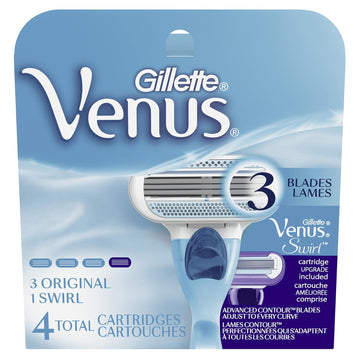 Gillette Venus Original + Gillette Venus Swirl Women'S Razor Blades - 4 Refills