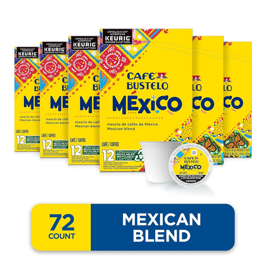 Café Bustelo Mexico Blend Dark Roast Coffee, 72 Keurig K-Cup Pods