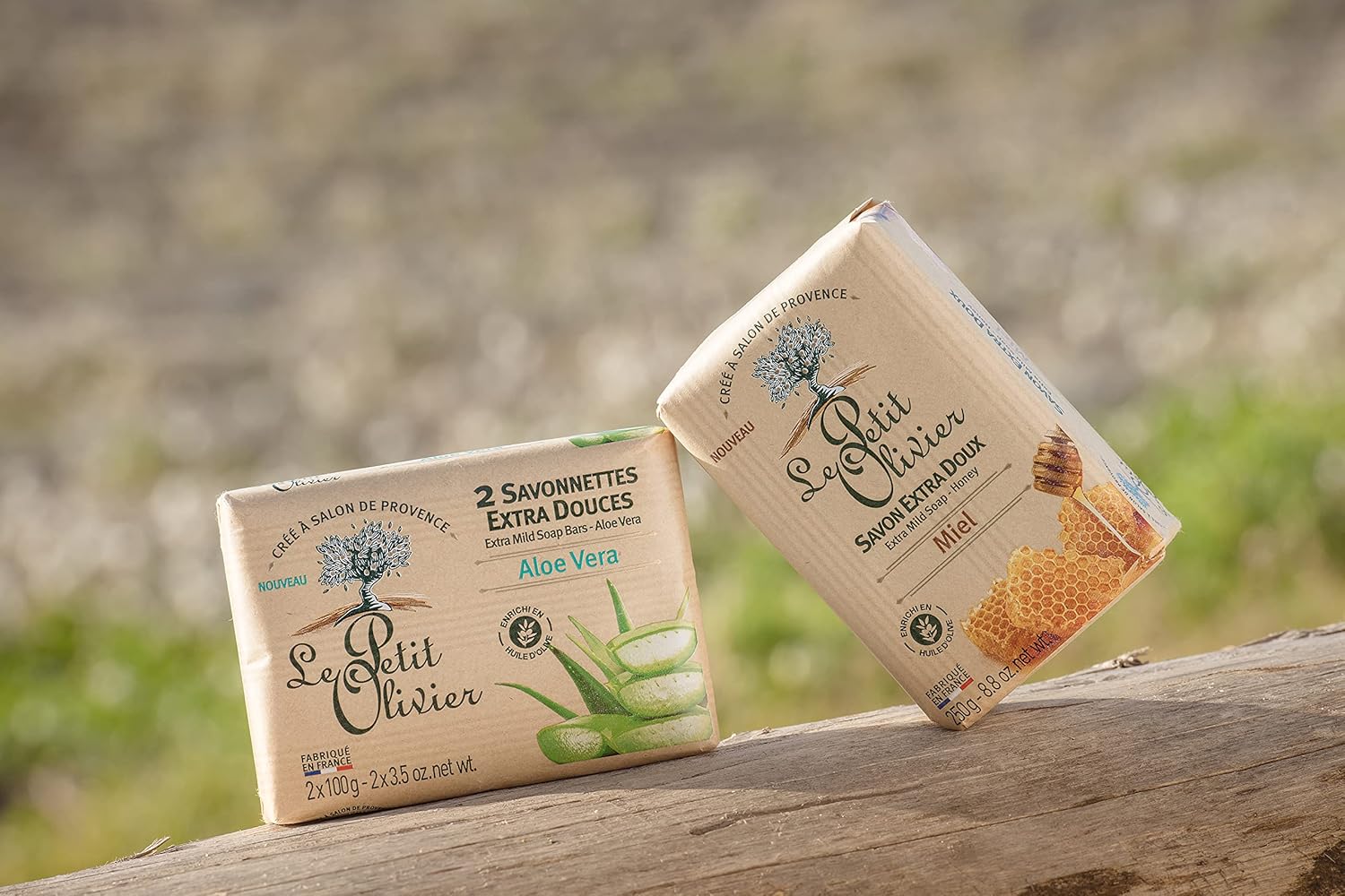 Le Petit Olivier Extra Mild Soap Bars - Aloe Vera - Gently Cleanses Skin - Delicately Perfumed - Vegetable Origin-Based - 2 Pc : Beauty & Personal Care
