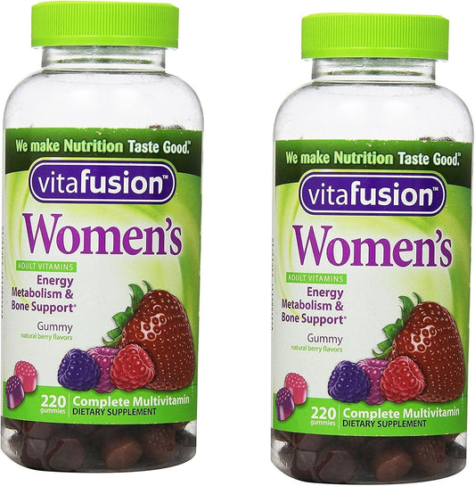 Vitafusion Xiit Womens Complete Multivitamin Natural Berry avors, 220 Gummies (2 Pack)