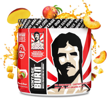 Vintage Burn  Fat Burner Powder For Men And Women  Delicious Thermogenic Fat & Weight Loss Drink - Green Coffee Bean, Caffeine, Raspberry Ketones  Peach Mango Flavor - 30 Servings