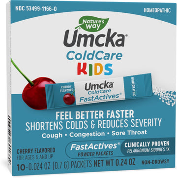 Nature'S Way Umcka Coldcare Children'S Cherry Fastactives, 10 Count (Packaging May Vary)