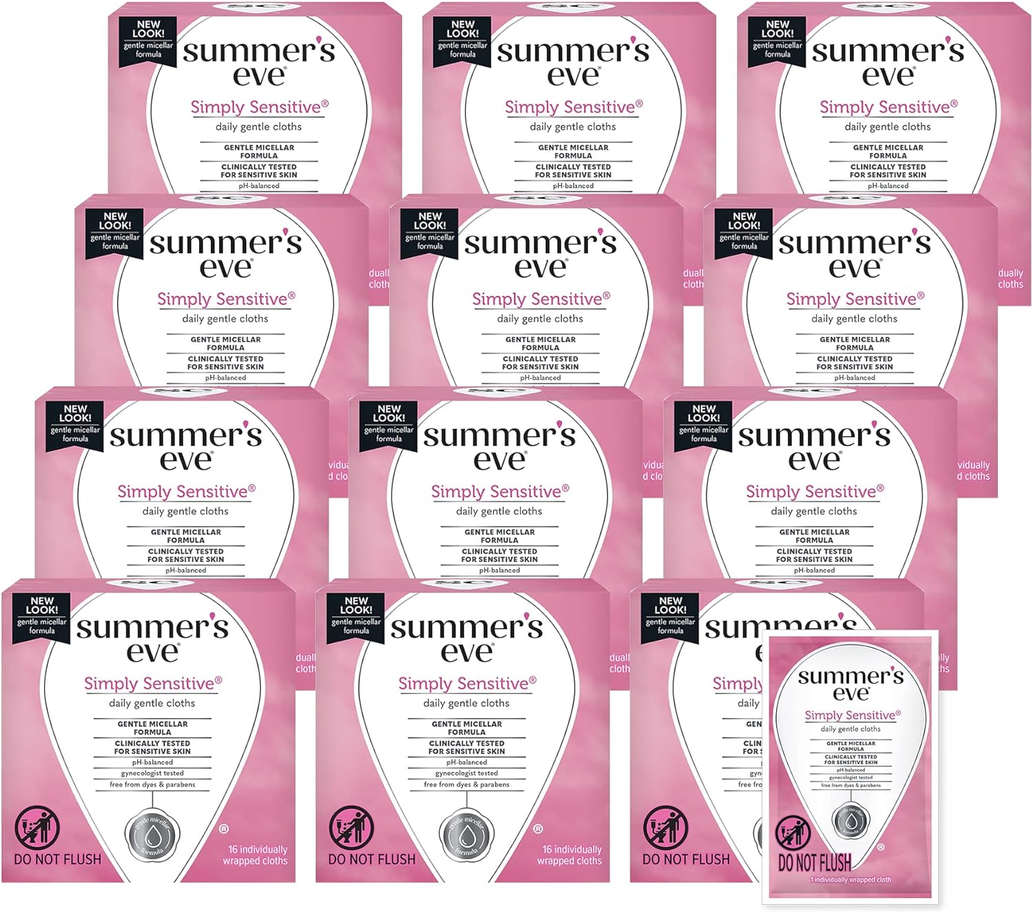 Summer's Eve Simply Sensitive Daily Gentle Feminine Wipes, Removes Odo